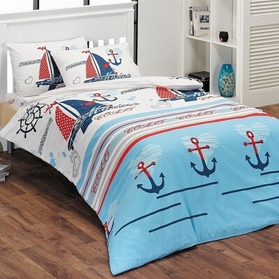 Σετ Σεντόνια Μονά Polycotton Marine - Mc Linen