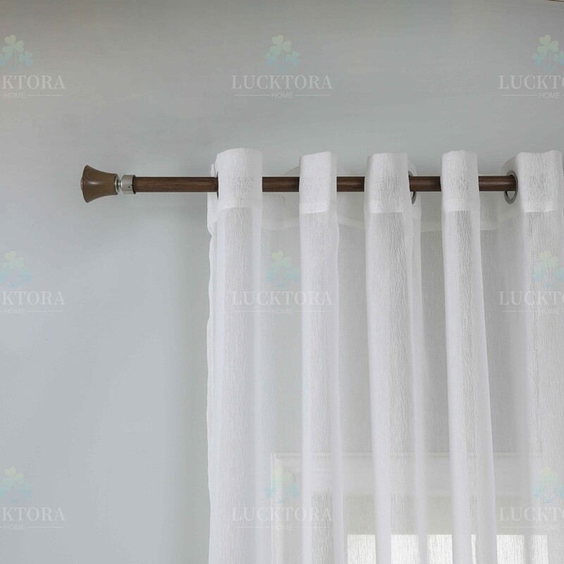 Κουρτίνα με Κρίκο Γάζα-Ριγέ 270Χ295 εκ. Α6037-12 Λευκό