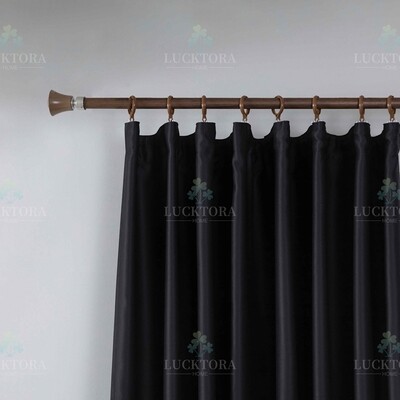 Κουρτίνα με Τρέσα 270Χ275 εκ. 6038-18 Μαύρο