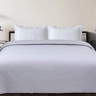 Κουβερλί Υπέρδιπλο 220Χ240 εκ. Voielo Light Gray - Sunshine