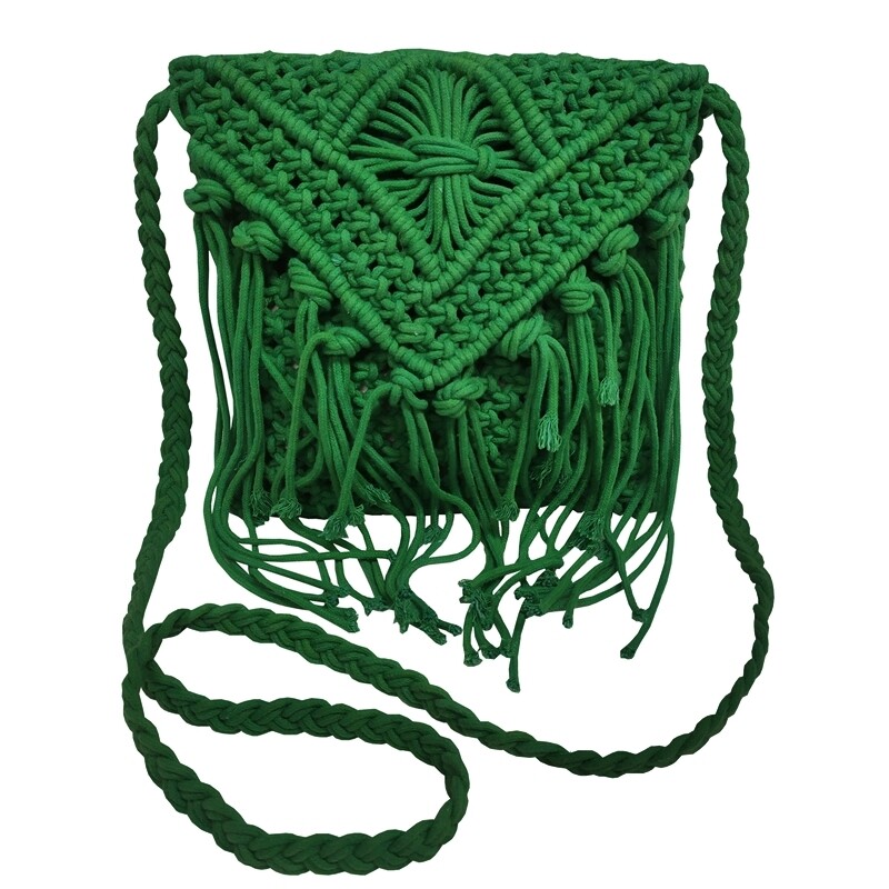 Τσάντα Macrame 25Χ20 εκ. Green - Komvos