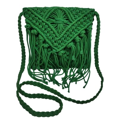 Τσάντα Macrame 25Χ20 εκ. Green - Komvos