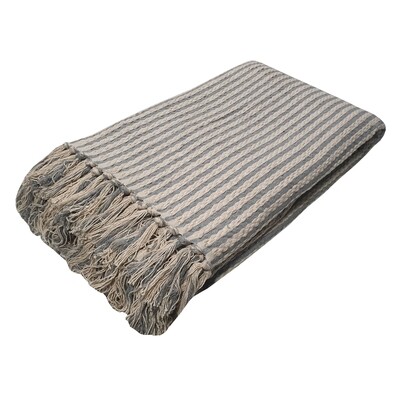Ριχτάρι Μονοθέσιο Υφαντό Natural-Gray - Komvos