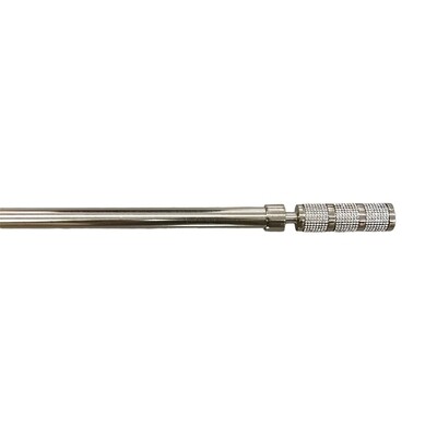 Κουρτινόξυλο Μονό Λεπτό 160 εκ.-300 εκ. 19mm SZ1-19B Ασημί Ματ