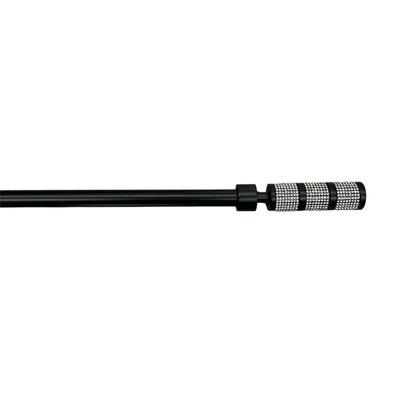 Κουρτινόξυλο Μονό Λεπτό 160 εκ.-300 εκ. 19mm SZ1-19B Μαύρο Ματ