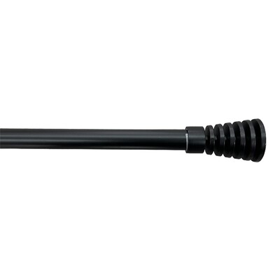 Κουρτινόξυλο Μονό Λεπτό 160 εκ.-300 εκ. 19mm HT1-19B Μαύρο Ματ