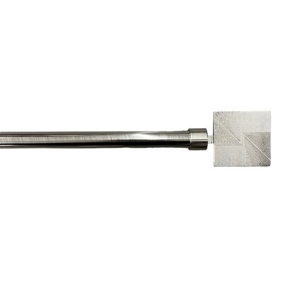 Κουρτινόξυλο Μονό Λεπτό 160 εκ. έως 300 εκ. 19mm JF1-19B Ασημί