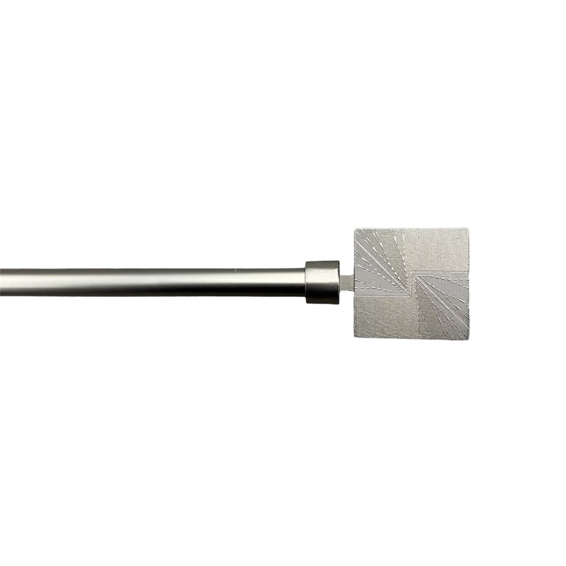Κουρτινόξυλο Μονό Λεπτό 160 εκ. έως 300 εκ. 19mm JF1-19B Ασημί Ματ