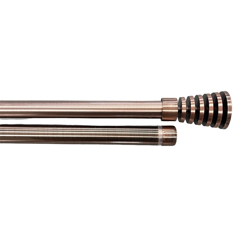 Κουρτινόξυλο Διπλό Λεπτό 120 εκ.-200 εκ. 19mm HT2-19S Μπρονζέ