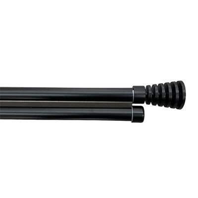 Κουρτινόξυλο Διπλό Λεπτό 160 εκ.-300 εκ. 19mm HT2-19B Μαύρο
