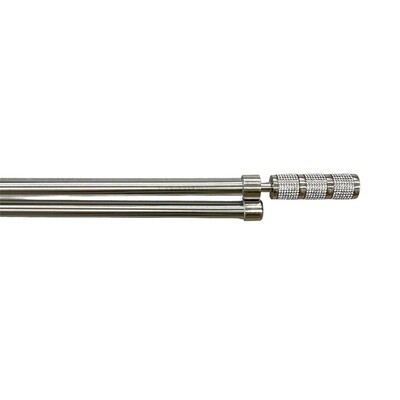 Κουρτινόξυλο Διπλό Λεπτό 120 εκ.-200 εκ. 19mm SZ2-19S Ασημί Ματ