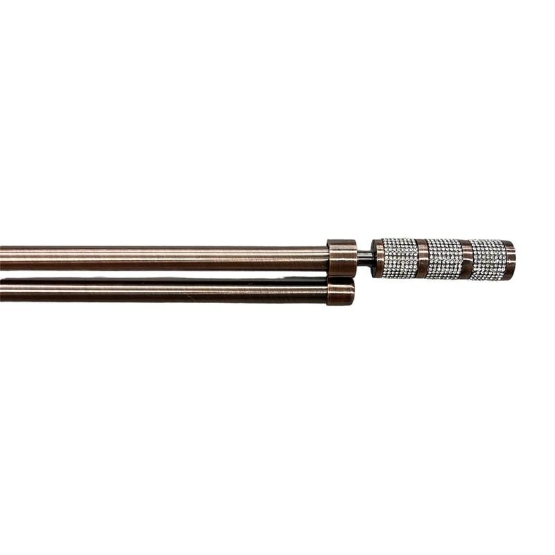 Κουρτινόξυλο Διπλό Λεπτό 160 εκ.-300 εκ. 19mm SZ2-19B Μπρονζέ