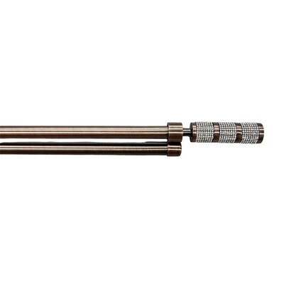 Κουρτινόξυλο Διπλό Λεπτό 120 εκ.-200 εκ. 19mm SZ2-19S Μπρονζέ
