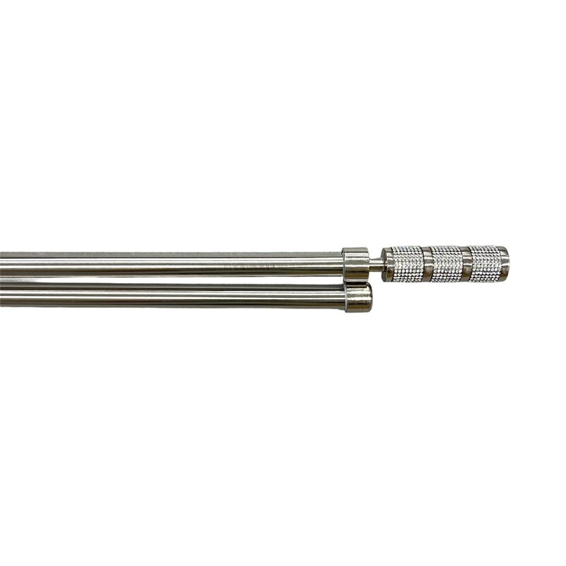 Κουρτινόξυλο Διπλό Λεπτό 160 εκ.-300 εκ. 19mm SZ2-19B Ασημί Ματ