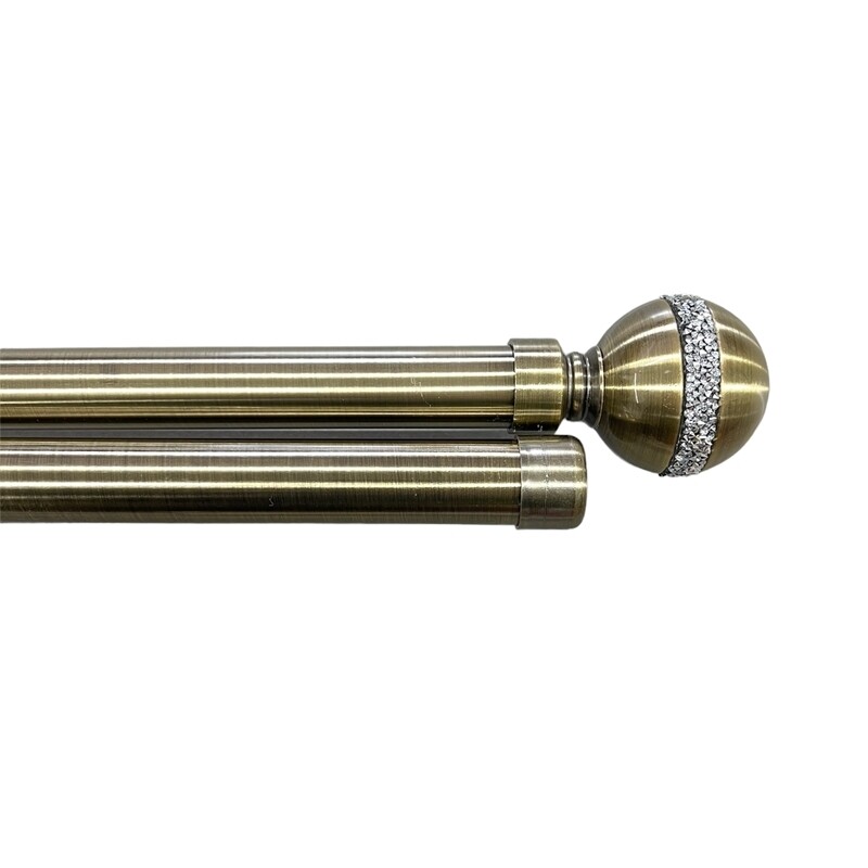 Κουρτινόξυλο Διπλό Χοντρό 120 εκ.-200 εκ. 28mm YZ2-28S Χρυσό
