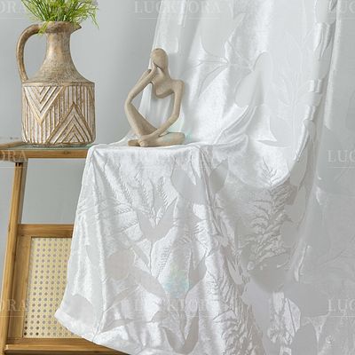 Κουρτίνα με Κρίκο Βελούδο 200Χ290 εκ. A6042-12 Λευκό