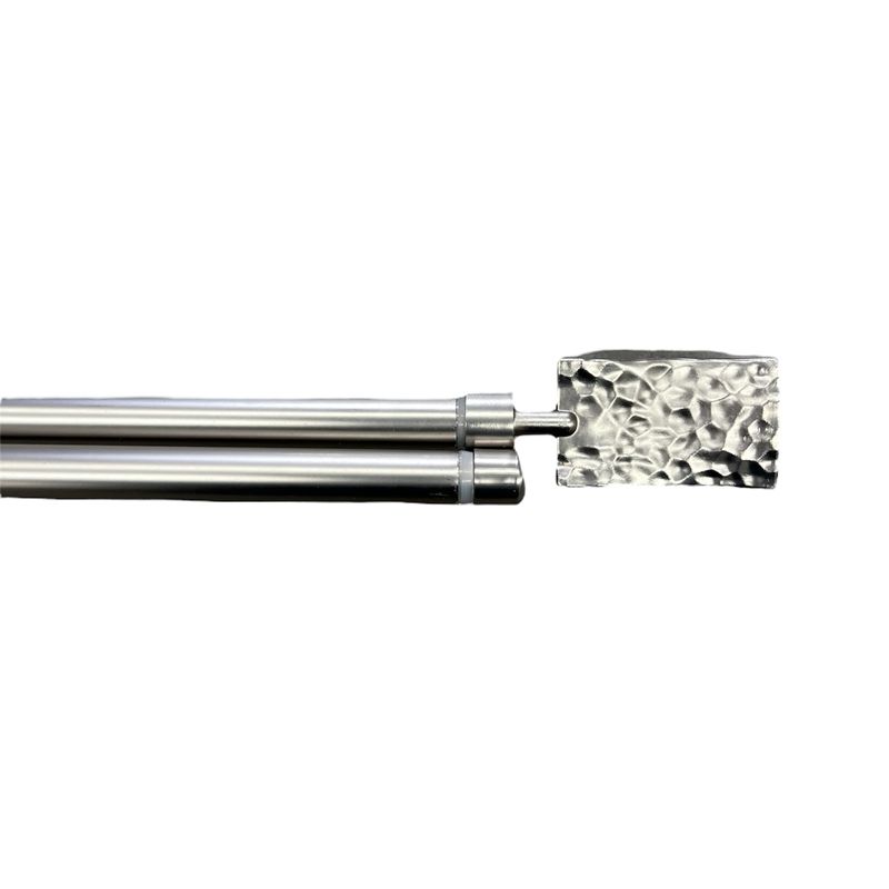 Κουρτινόξυλο Διπλό Λεπτό 120 εκ.-200 εκ. 19mm SP2-19S Ασημί Ματ