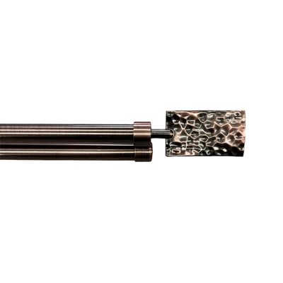 Κουρτινόξυλο Διπλό Λεπτό 120 εκ.-200 εκ. 19mm SP2-19S Μπρονζέ