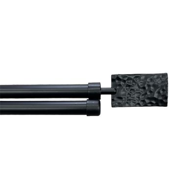 Κουρτινόξυλο Διπλό Λεπτό 160 εκ.-300 εκ. 19mm SP2-19B Μαύρο