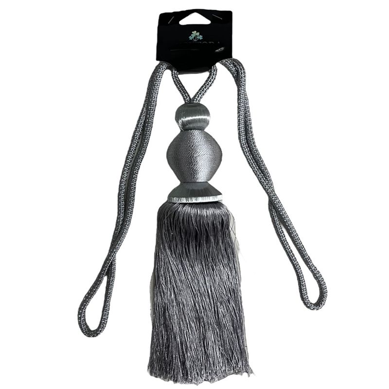 Δέστρα Κουρτίνας με Φούντα MXQ - Γκρι