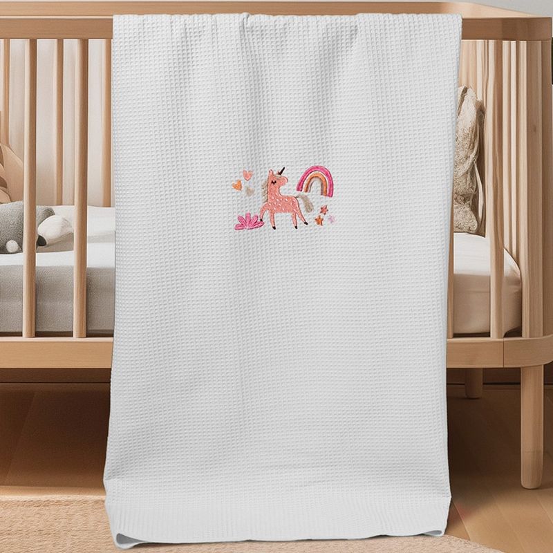 Κουβέρτα Πικέ Λίκνου Unicorn White - Adam Home