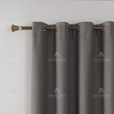 Κουρτίνα με Κρίκο BLACKOUT 140Χ265 εκ. AD6010-6 Σκούρο Γκρι