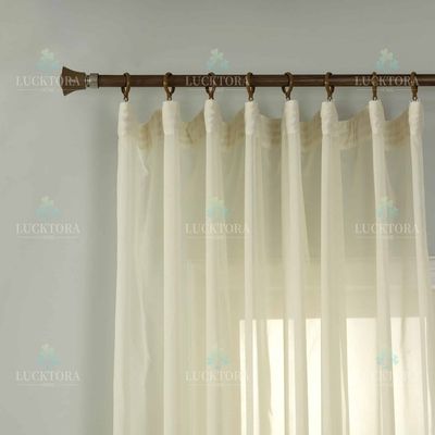 Κουρτίνα με Τρέσα ΒΟΥΑΛ 270Χ280 εκ. 6030-2 Μπεζ