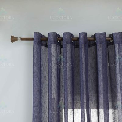 Κουρτίνα με Κρίκο Γάζα-Ριγέ 270Χ295 εκ. Α6037-20 Μπλε-Μωβ