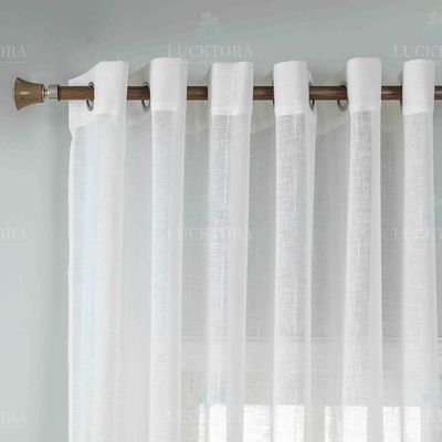 Κουρτίνα με Κρίκο Γάζα-Ριγέ 270Χ290 εκ. Α6044-12 Λευκό