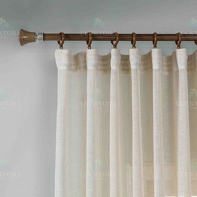 Κουρτίνα με Τρέσα Γάζα-Ριγέ 270Χ290 εκ. 6044-1 Μπεζ