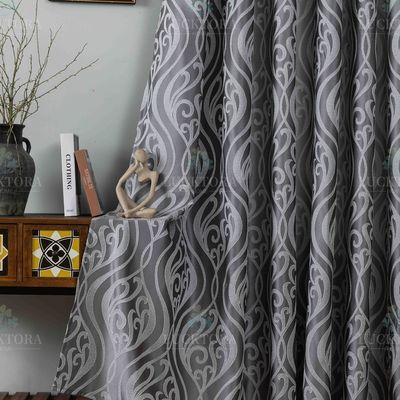 Κουρτίνα με Κρίκο Ζακάρ 270Χ280 εκ. A6045-16 Σκούρο Γκρι