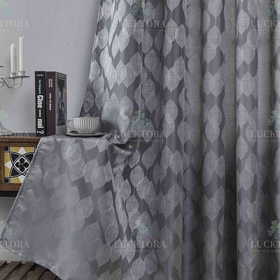 Κουρτίνα με Κρίκο Ζακάρ 280Χ260 εκ. A6047-11 Σκούρο Γκρι