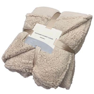 Κουβέρτα Υπέρδιπλη Velour-Sherpa 3kg DES 01 Μπεζ