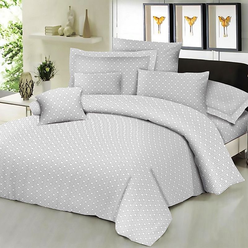 Σεντόνι Μονό Cotton Line 160Χ240 εκ. Maze Gray - Komvos