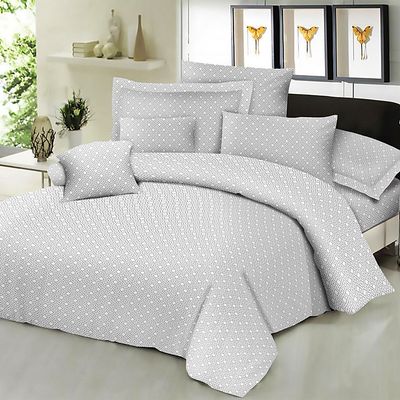 Σεντόνι Μονό Cotton Line 160Χ240 εκ. Maze Gray - Komvos