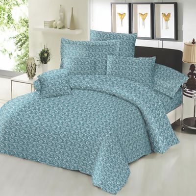 Σεντόνι Διπλό Cotton Line 200Χ240 εκ. Fern Petrol - Komvos