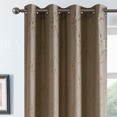 Κουρτίνα με Κρίκο Ζακάρ 140Χ260 εκ. AD6052-2 Καφέ