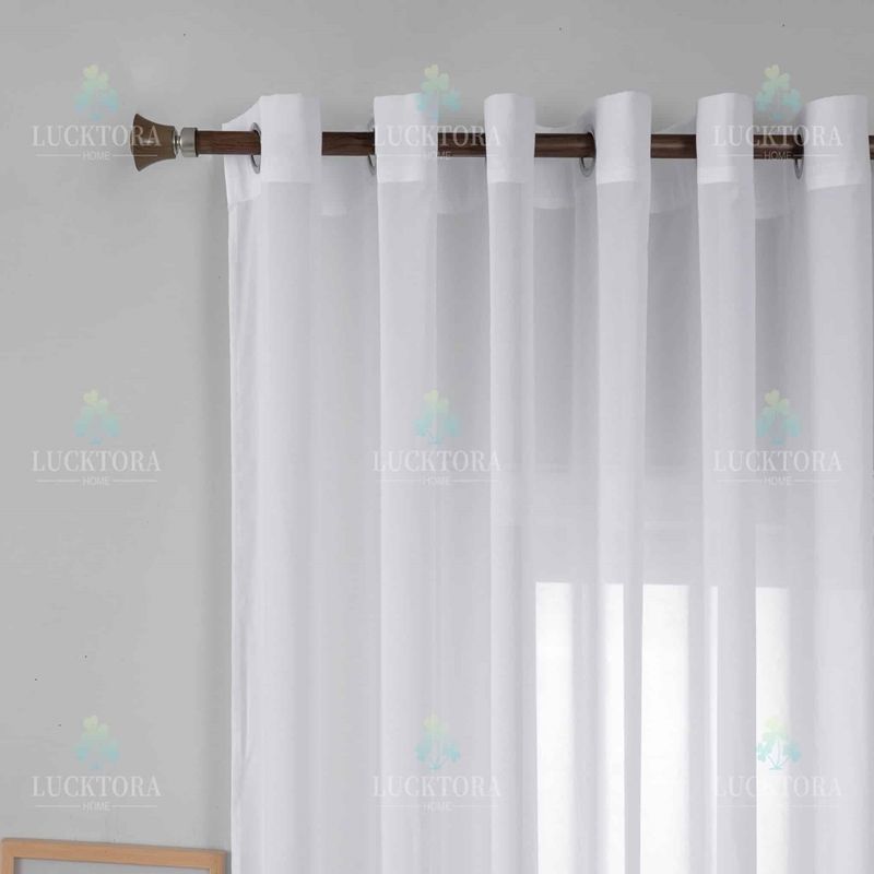 Κουρτίνα με Κρίκο ΒΟΥΑΛ 140Χ270 εκ. AD6030-1 Λευκό