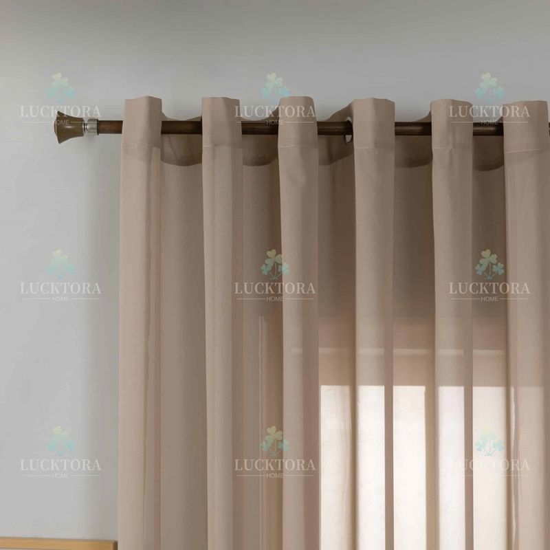 Κουρτίνα με Κρίκο ΒΟΥΑΛ 140Χ270 εκ. AD6030-4 Καφέ