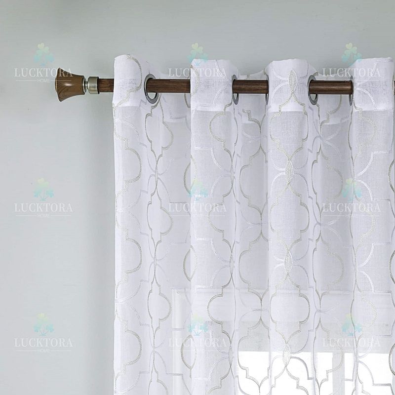 Κουρτίνα με Κρίκο 140Χ285 εκ. AD6012-1 Λευκό