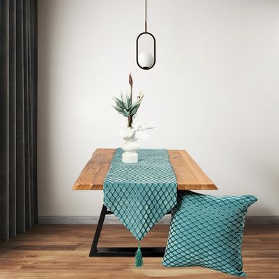 Τραβέρσα 35Χ180 εκ. Ζακάρ 160950-1 Πετρόλ - Ilis Home