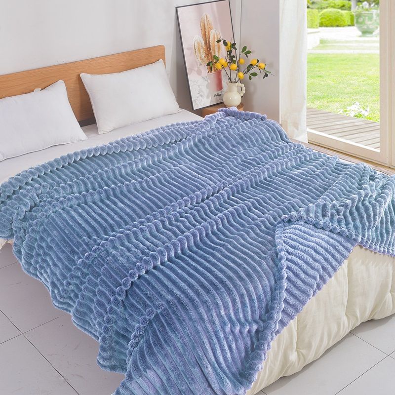 Κουβέρτα Μονή Fleece Ριγε 03 Μπλε - Home Classic