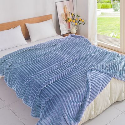Κουβέρτα Μονή Fleece Ριγε 03 Μπλε - Home Classic