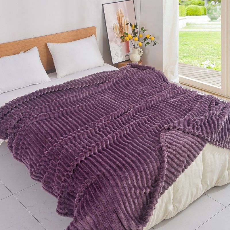 Κουβέρτα Μονή Fleece Ριγε 01 Μωβ - Home Classic