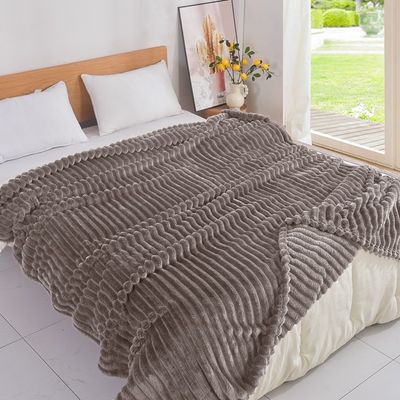 Κουβέρτα Μονή Fleece Ριγε 08 Καφέ - Home Classic