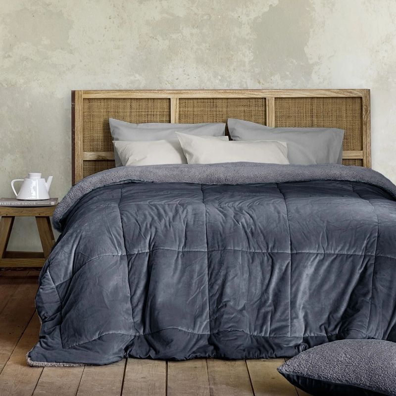 Κουβερτο-Πάπλωμα Μονό Nuan Dark Gray - Nima Home