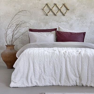 Κουβερτο-Πάπλωμα Υπέρδιπλο Velure Cream - Nima Home