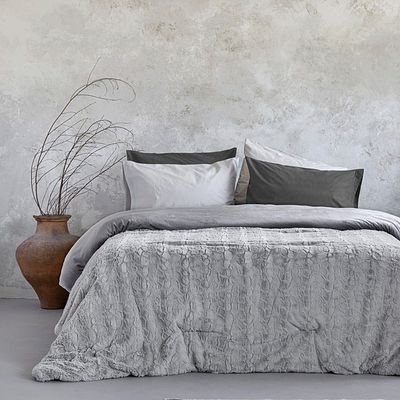 Κουβερτο-Πάπλωμα Μονό Velure Light Gray - Nima Home Κουβερτο-Πάπλωμα Μονό Velure Light Gray - Nima Home
