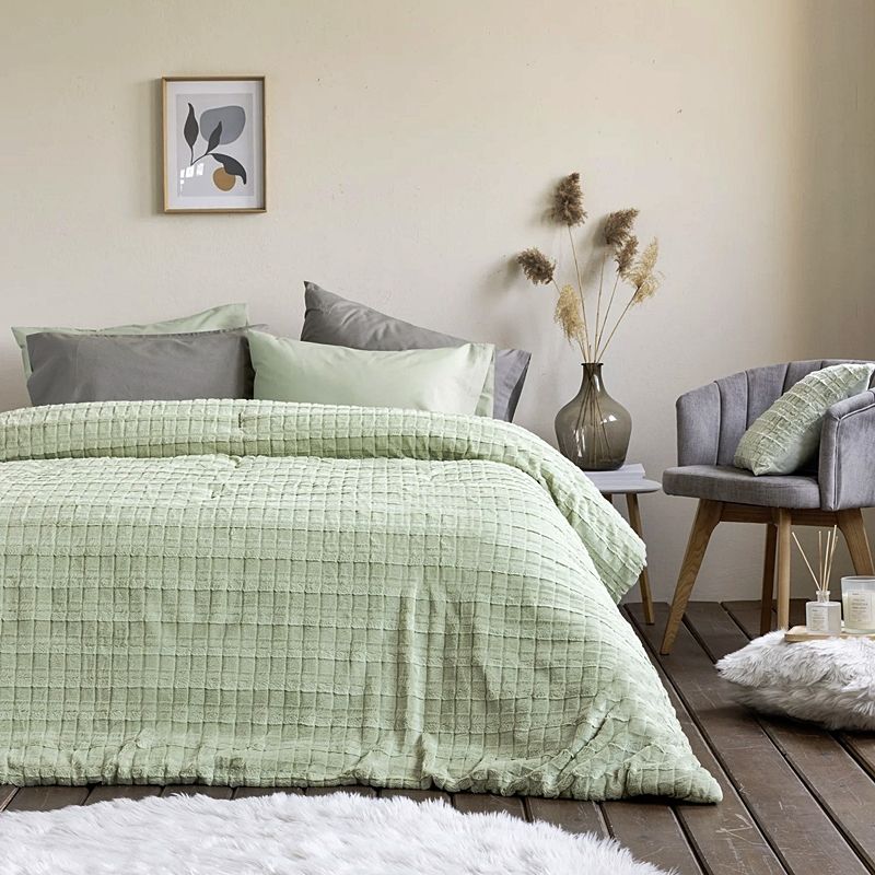 Κουβερτο-Πάπλωμα Μονό Weave Mint - Nima Home