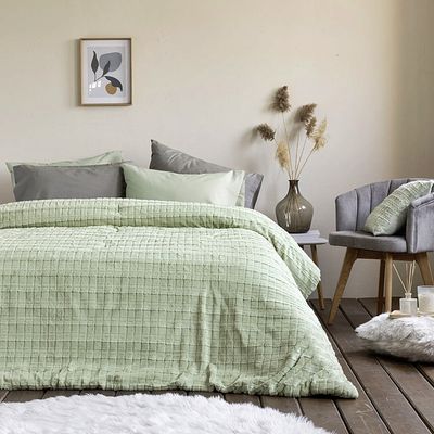 Κουβερτο-Πάπλωμα Μονό Weave Mint - Nima Home